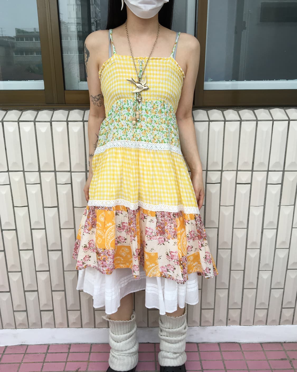 Patch work layer sleeveless onepiece 상품이미지5