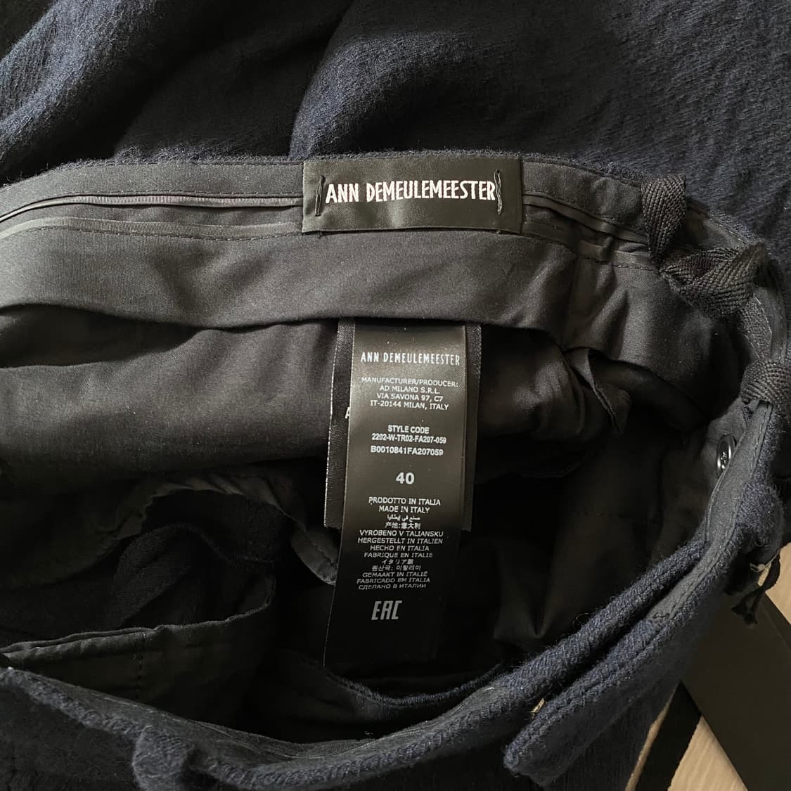 [40] 앤드뮐미스터 Berlinda 스트랩 울 트라우저 상품이미지5