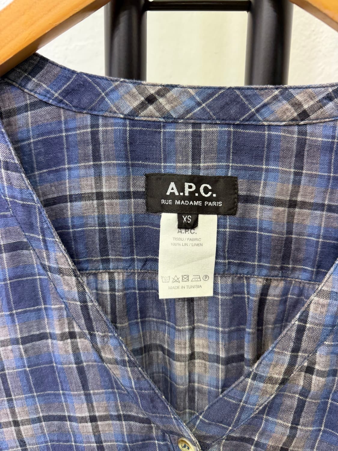 정품) A.P.C. 아페쎄 여성 체크 셔츠 XS 상품이미지6