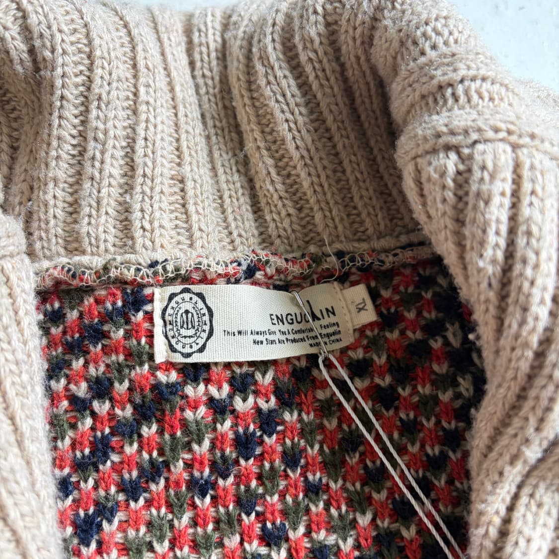 ENGUOKIN 빈티지 코위찬 가디건 XL 상품이미지5