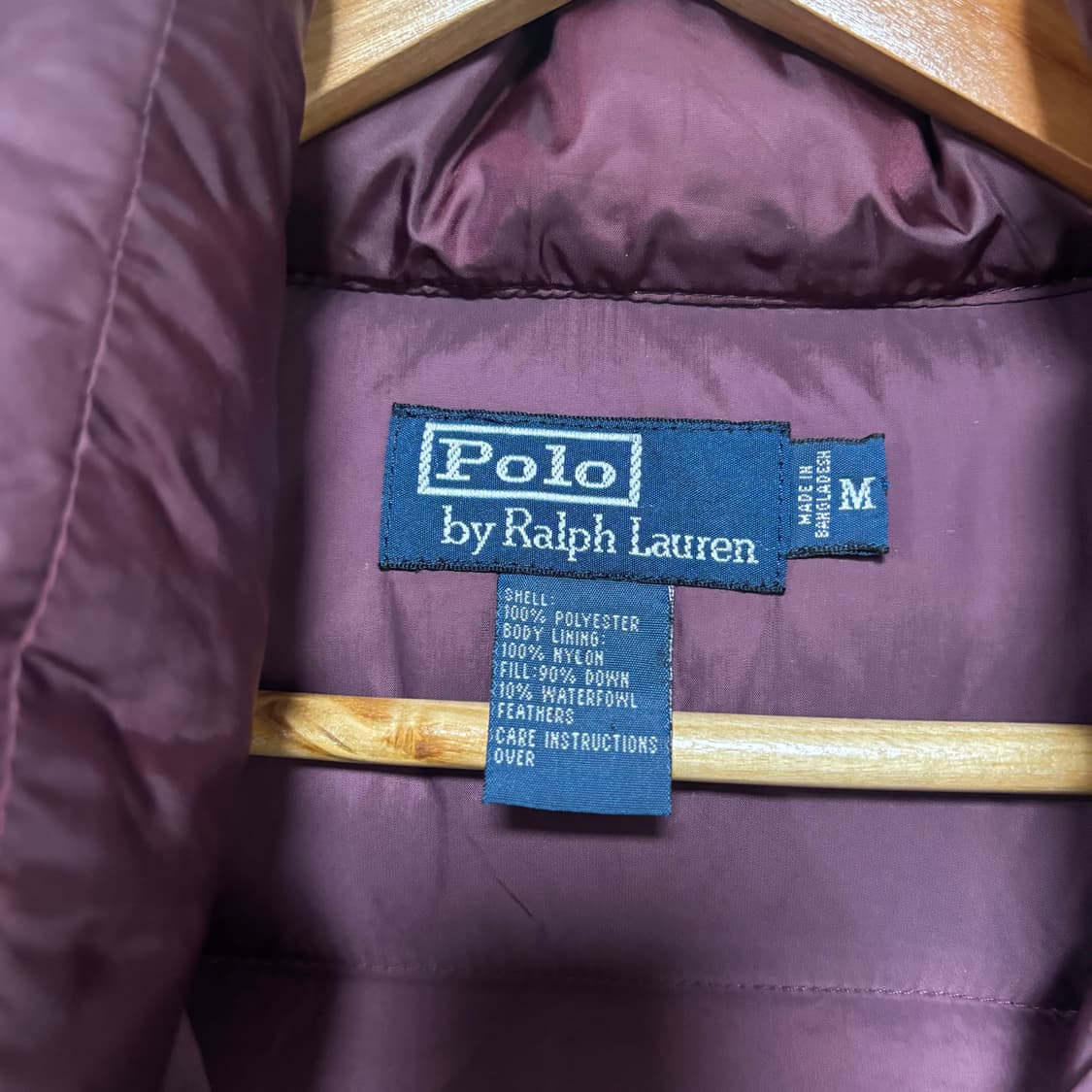 폴로 랄프로렌 푸퍼다운 패딩조끼 버건디 상품이미지3