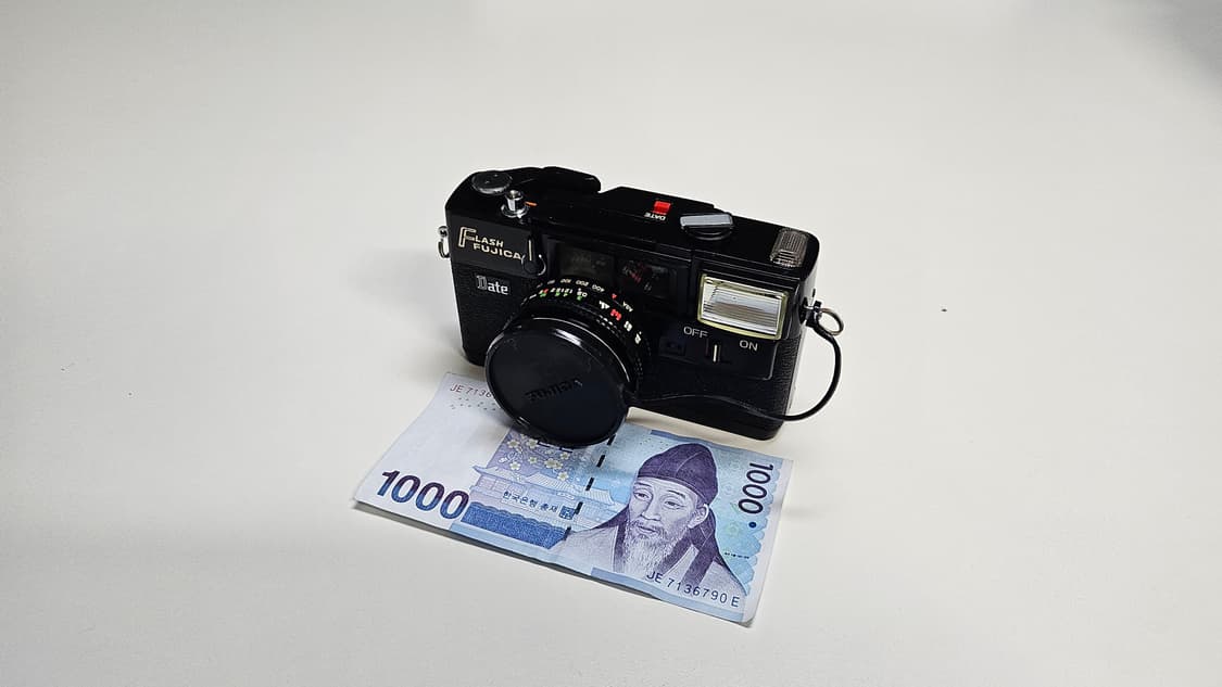 작례O 목측식의 근본 후지카 플래시 데이트 필름카메라 빈티지 필카 상품이미지1