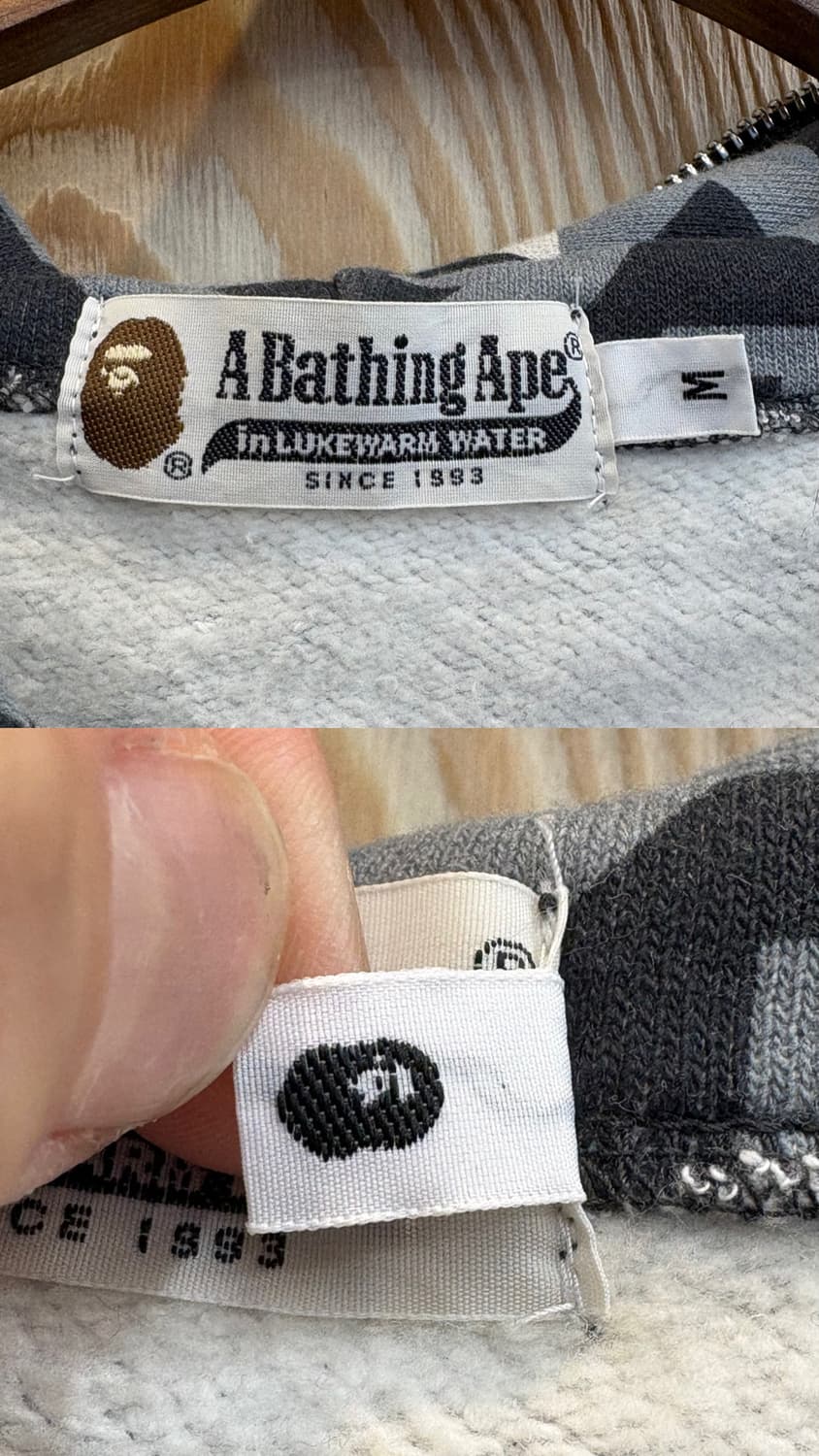 베이프 네이티브 패턴 풀집업 후드 상품이미지9