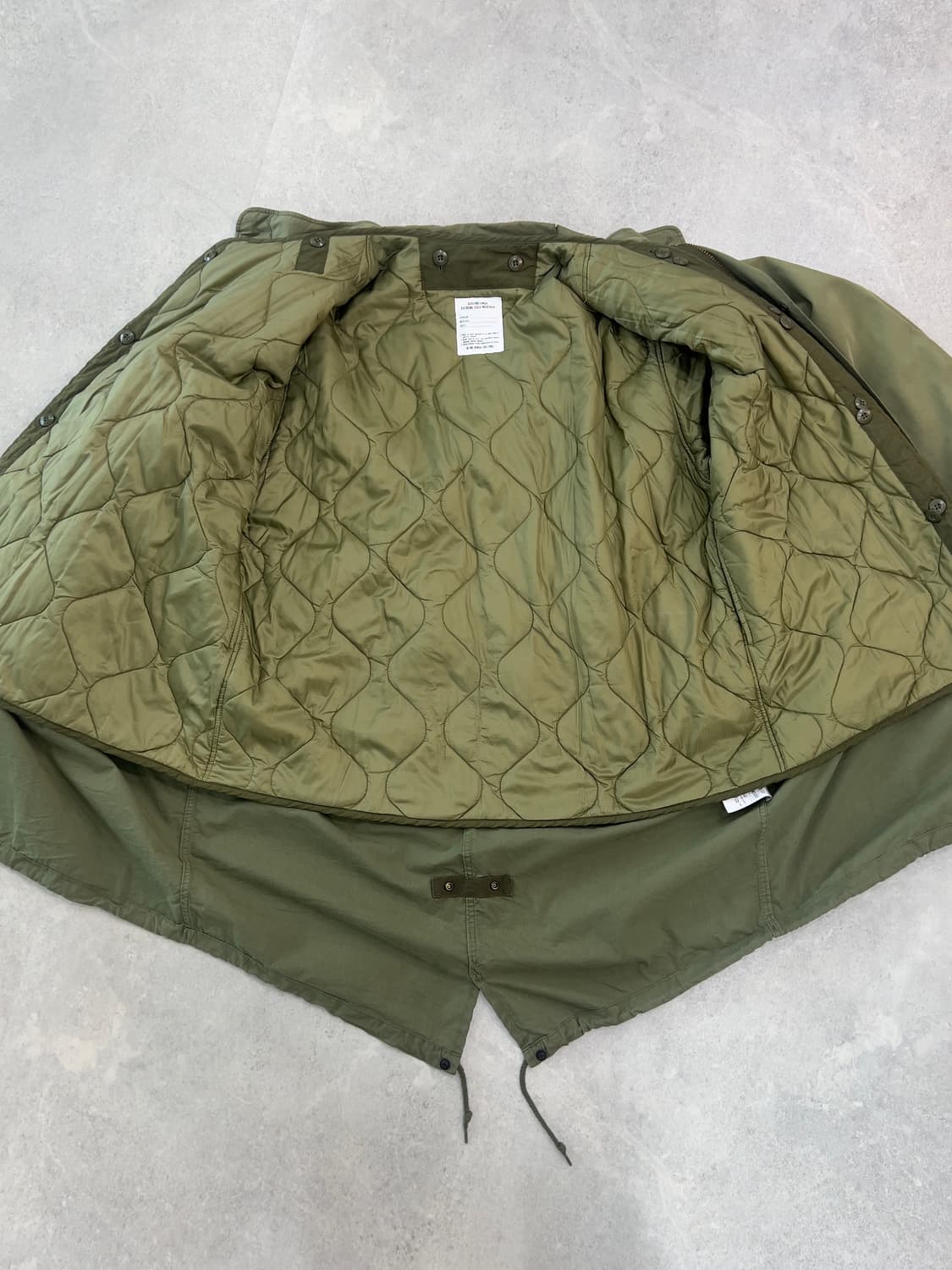 프릭스스토어 m-65 페이디드 올리브 라이너 세트 S 상품이미지3