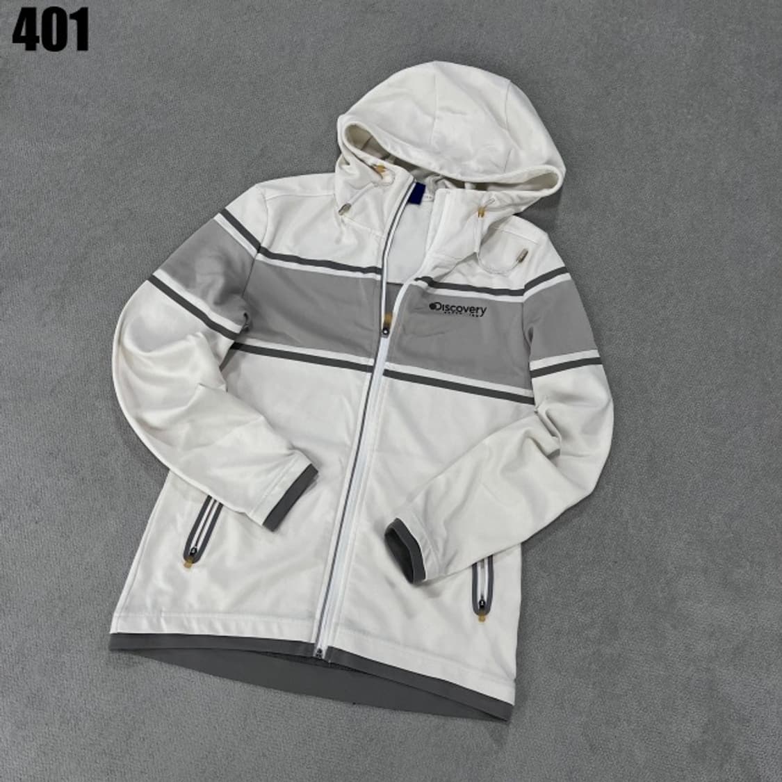 디스커버리 화이트 후드  상품이미지1