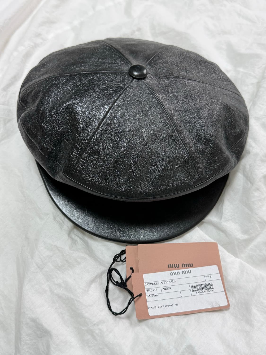 [S] 미우미우 나파레더 햇 상품이미지2