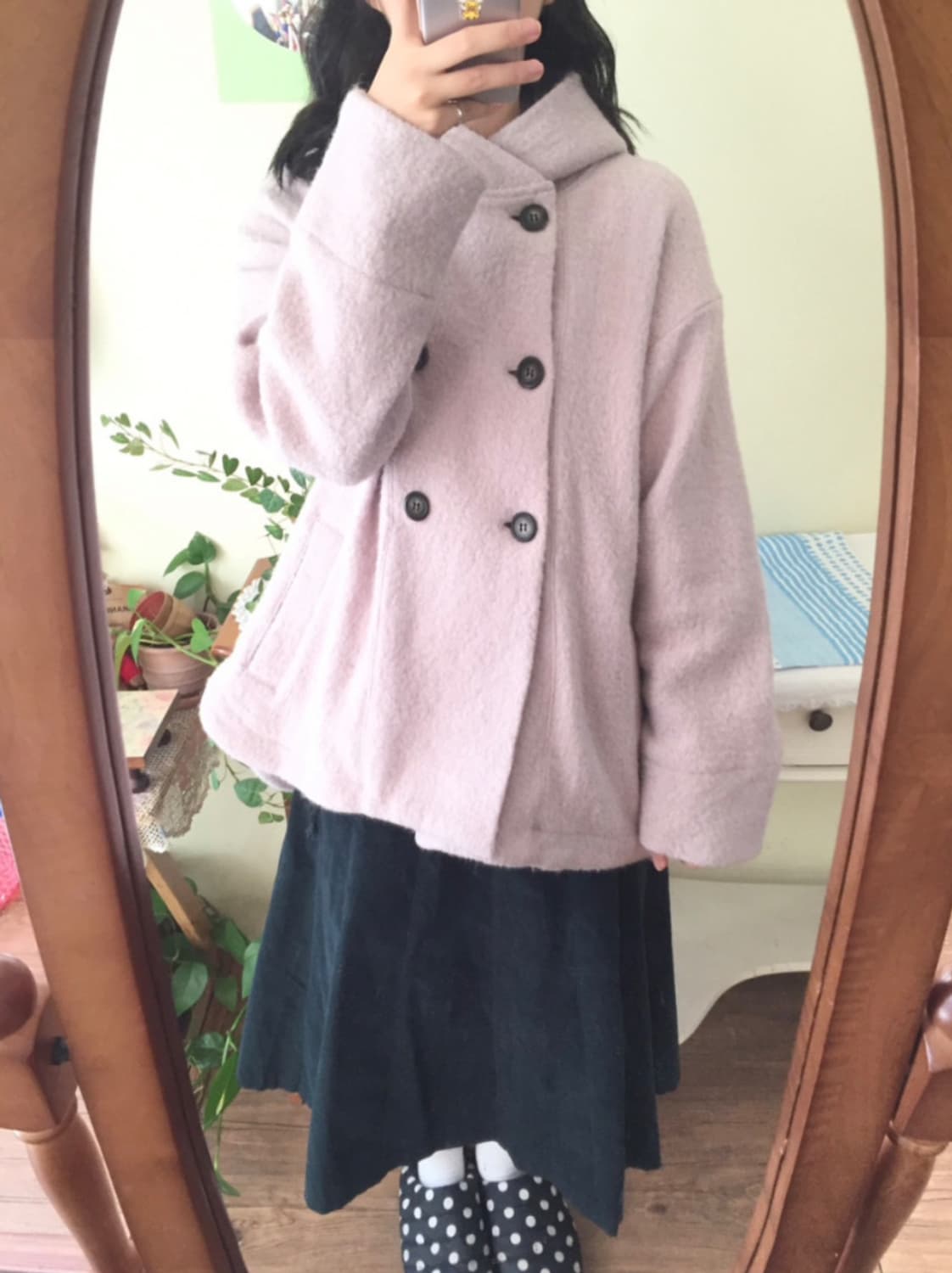  마루빈티지 더블버튼 코트 모리걸 코트 울자켓 상품이미지1