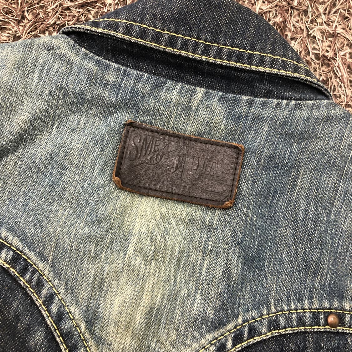 L SMEX JEANS 빈티지 워싱 데님 트러커 자켓 상품이미지4