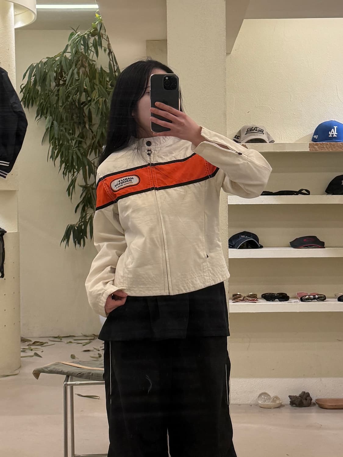 할리데이비슨 레이싱 자켓 아이보리 U423 상품이미지1