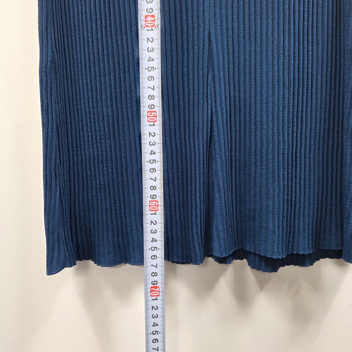 1183 빈폴 니트 플리츠 스커트 톤다운블루 밴딩 90사이즈 봄가을 상품이미지3