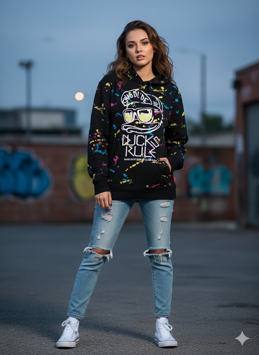 B ONE SOUL의 DUCK DUDE 후드티 M 상품이미지2