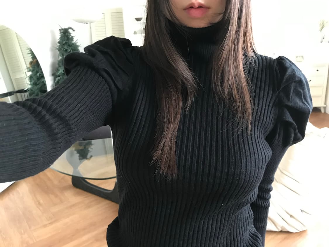 vintage puff turtle neck knit 상품이미지7