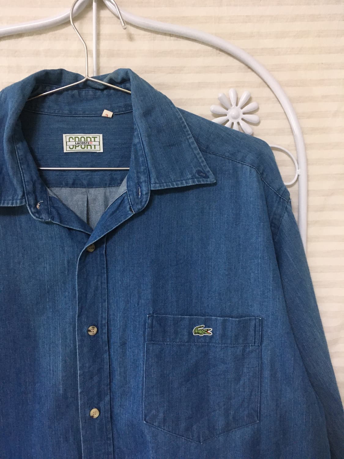 빈티지 라코스테 데님 셔츠 y2k 스트릿 갸루 펑키 일본빈티지632 상품이미지3