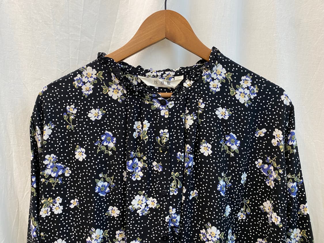 플라워패턴 6부 블라우스(M) 상품이미지4