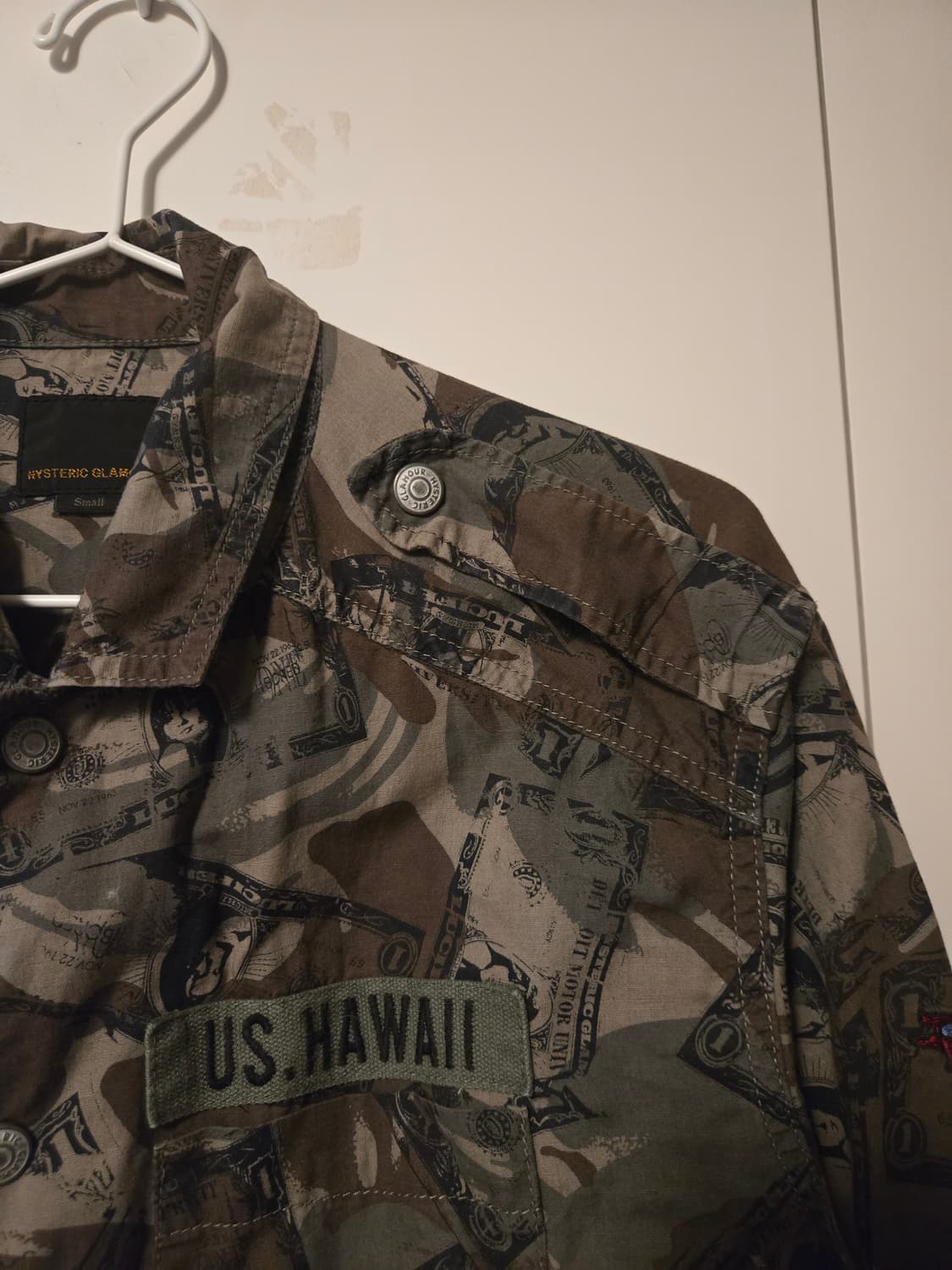 히스테릭 글래머 팝아트 카모 밀리터리 셔츠자켓 (S) 상품이미지2