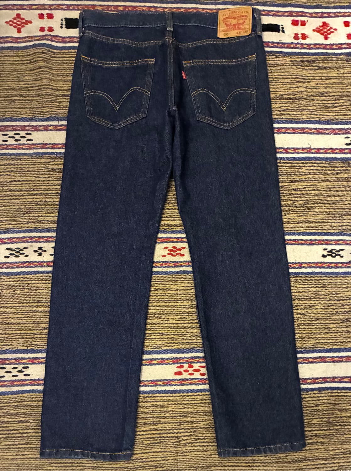 (32)Levis 리바이스 505 스트레이트 진청 데님 청바지 상품이미지5