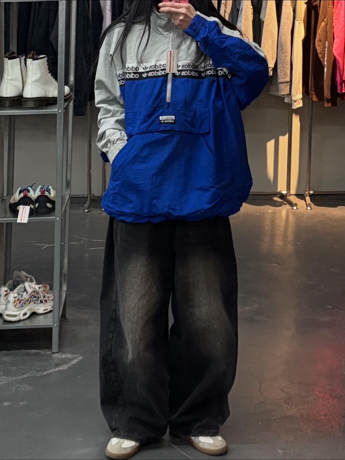 아디다스 R.Y.V 윈드 트랙탑 블루 아노락 자켓 A3494 상품이미지1