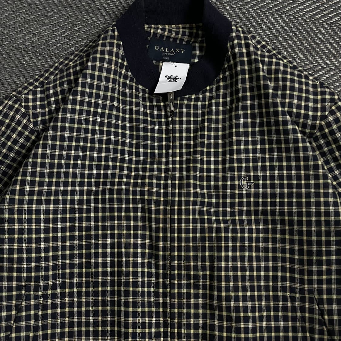 Galaxy 빈티지 체크 패턴 블루종 자켓o 4017 상품이미지4