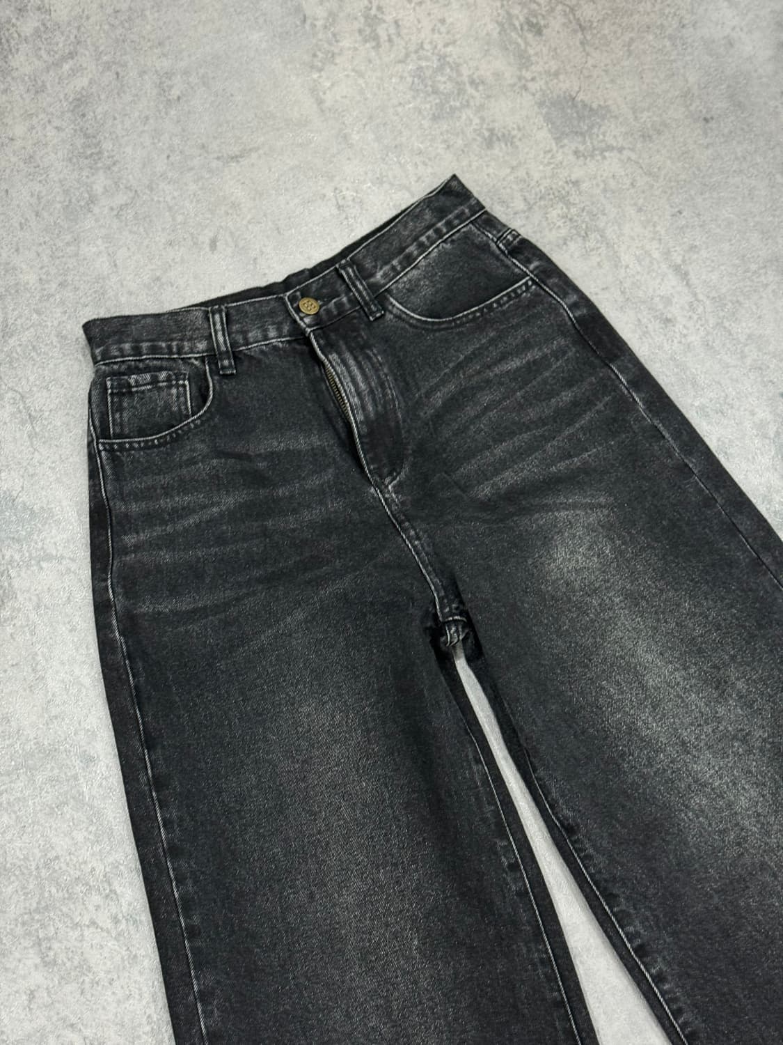 BONELESS 흑청워싱 와이드팬츠 상품이미지2