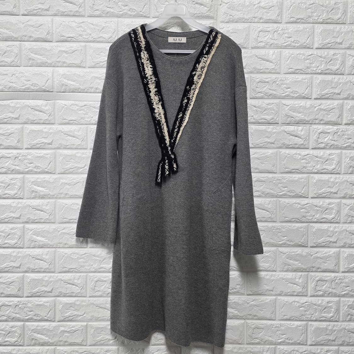 한섬 SJ SJ 그레이 니트 원피스 M 상품이미지1