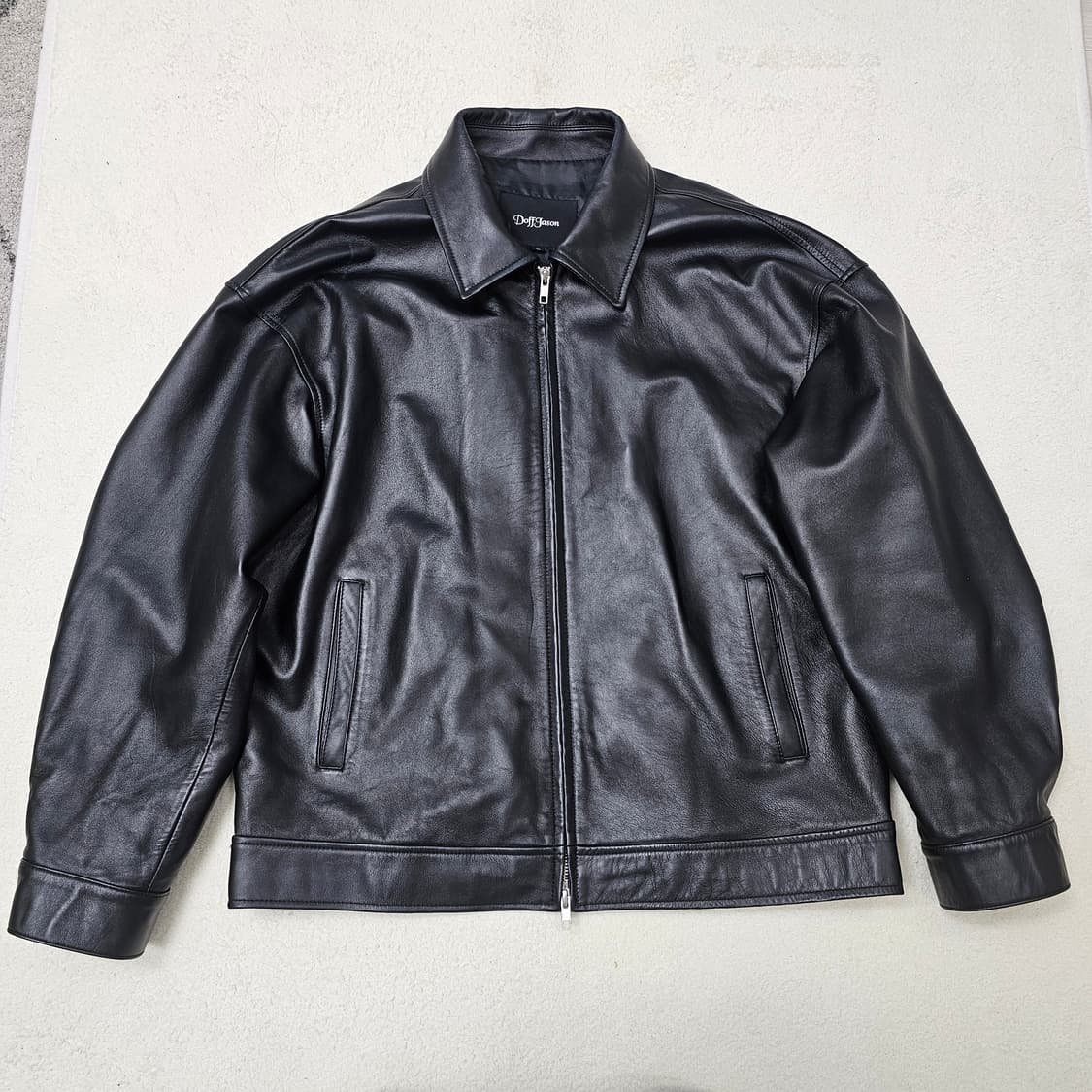 L 도프제이슨 오버핏 램스킨 싱글 가죽자켓 상품이미지2