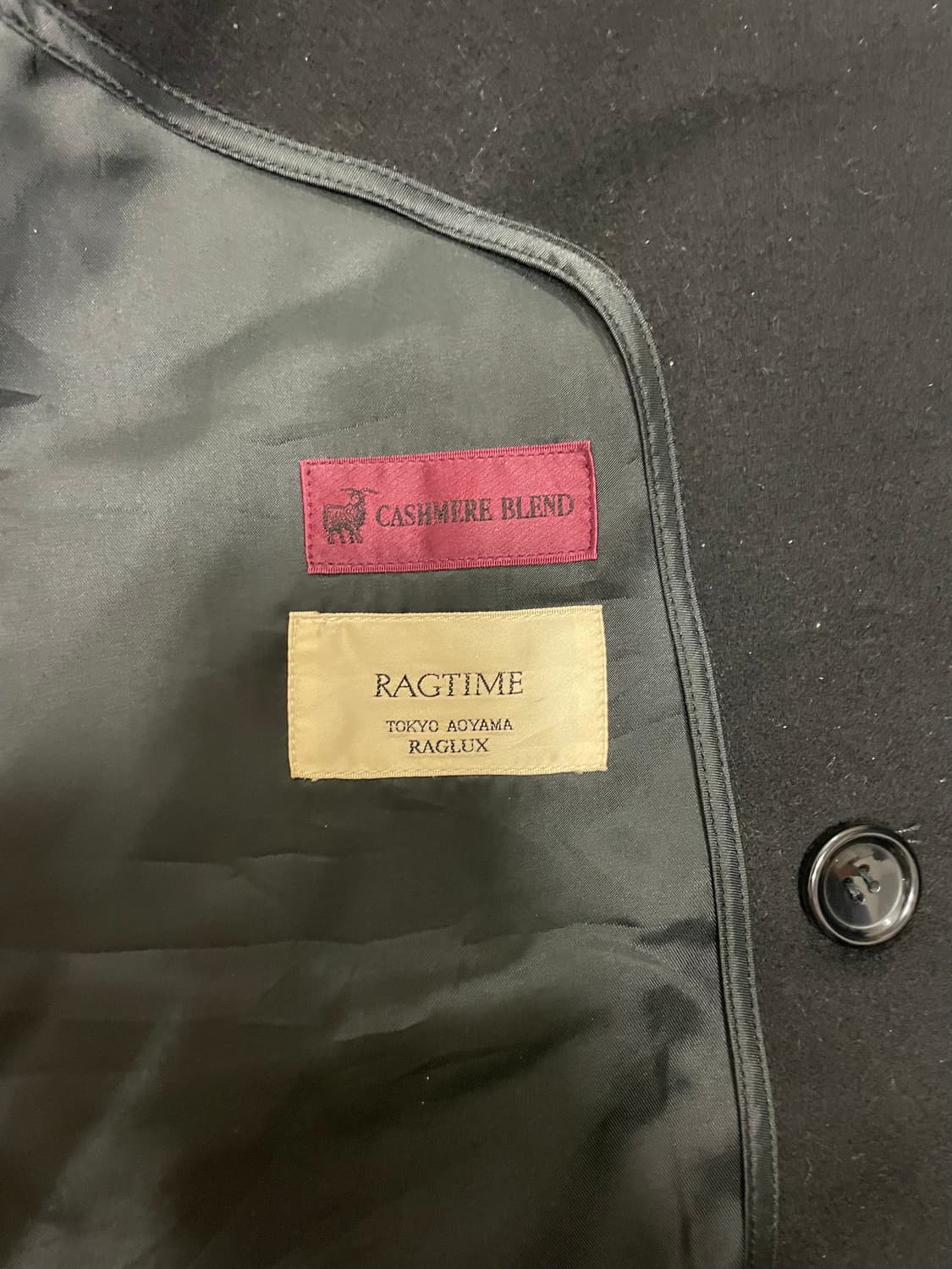 어깨깡패 오버핏 캐시미어 블랙 코트 상품이미지3