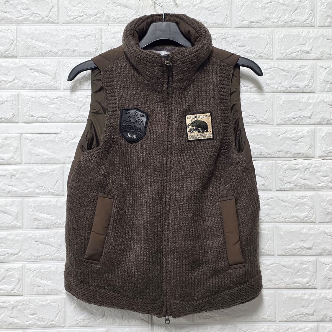 택포) 지프 니트 덕다운 패딩 조끼 S 상품이미지1