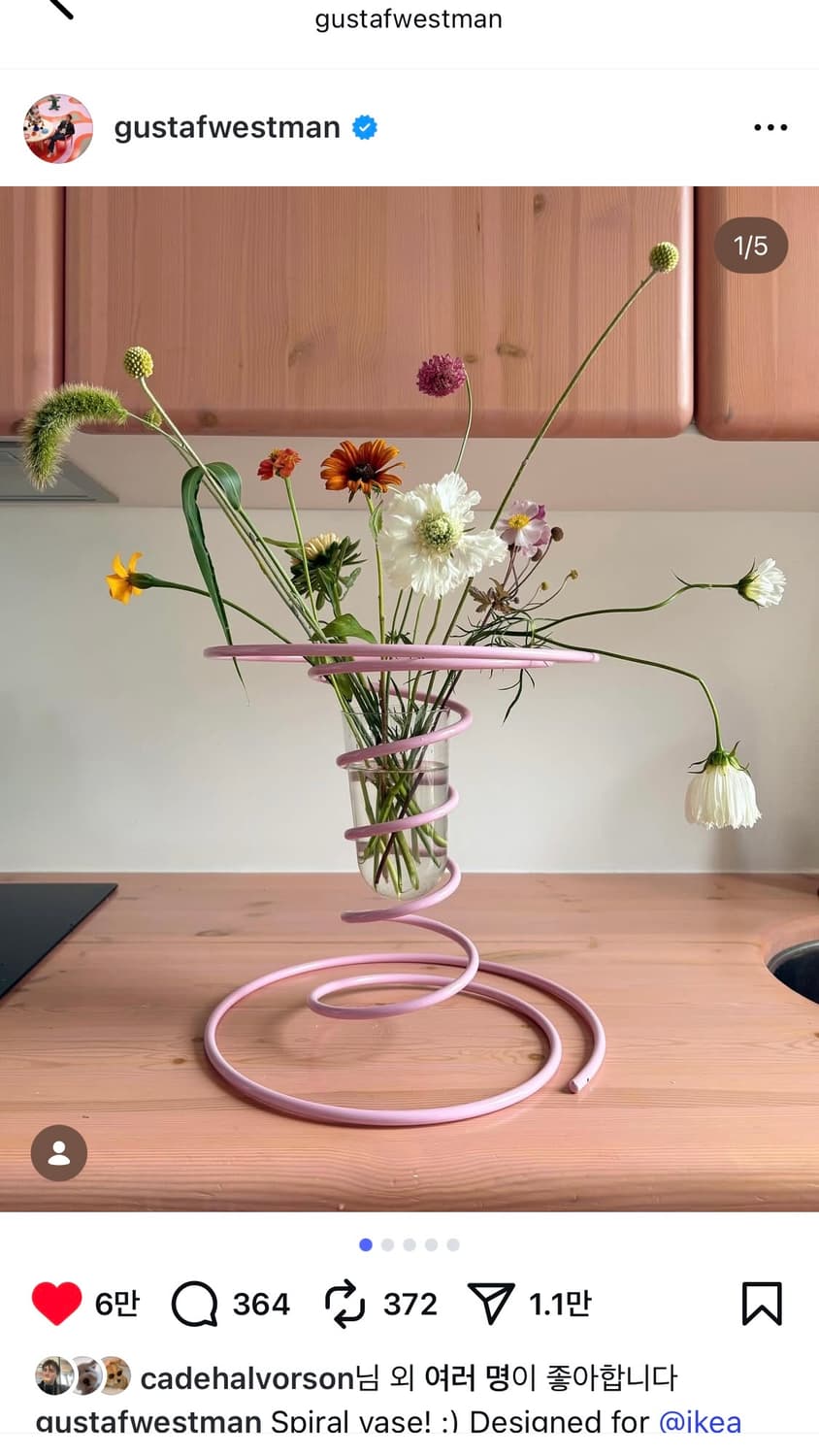 이케아 vinterfint 화병 (구스타프 베스트만 콜라보) 상품이미지1