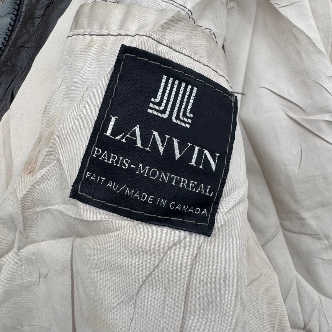 [M] 80s Lanvin 랑방 컬러블록 레더자켓 상품이미지6