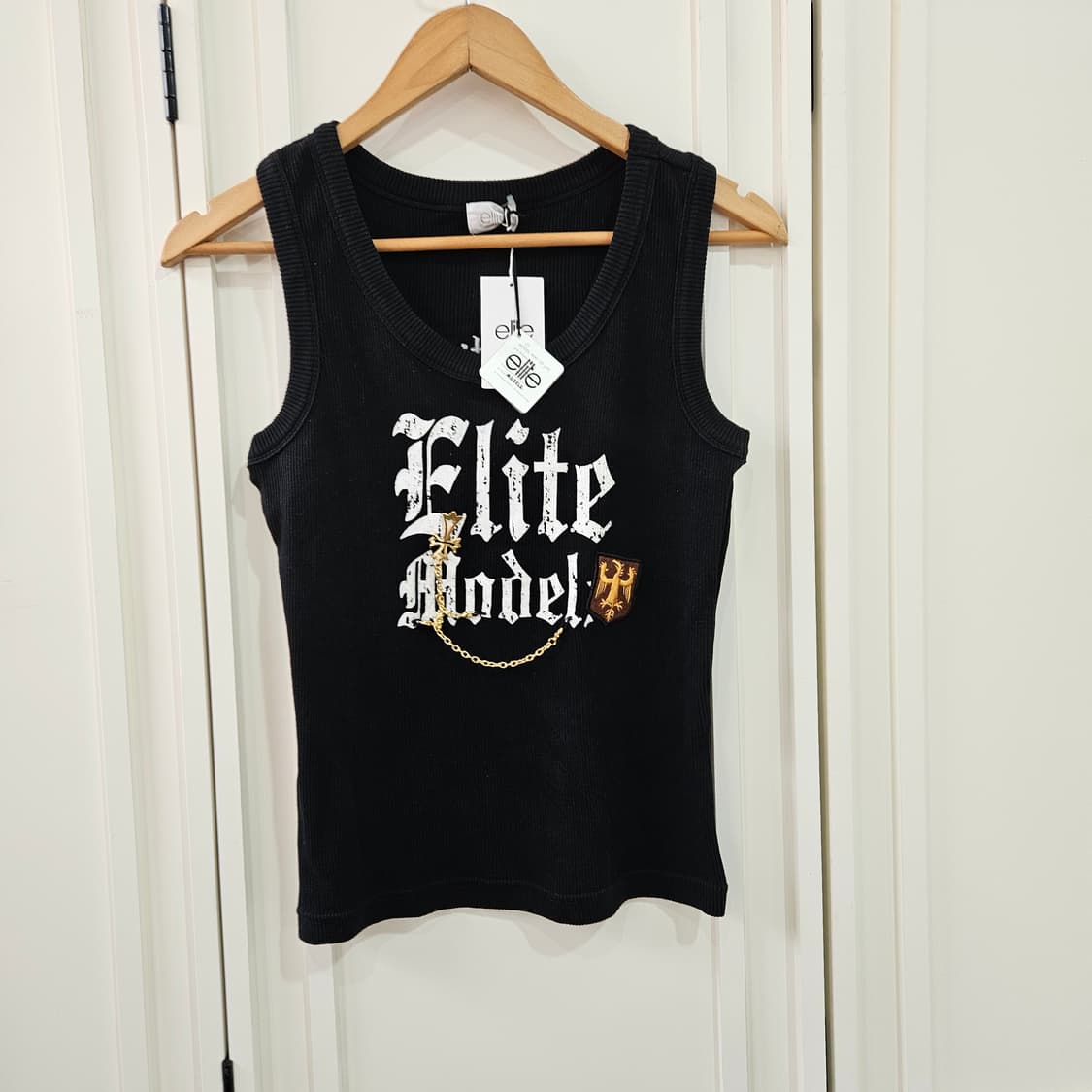 블랙 립 민소매 티셔츠 상품이미지3