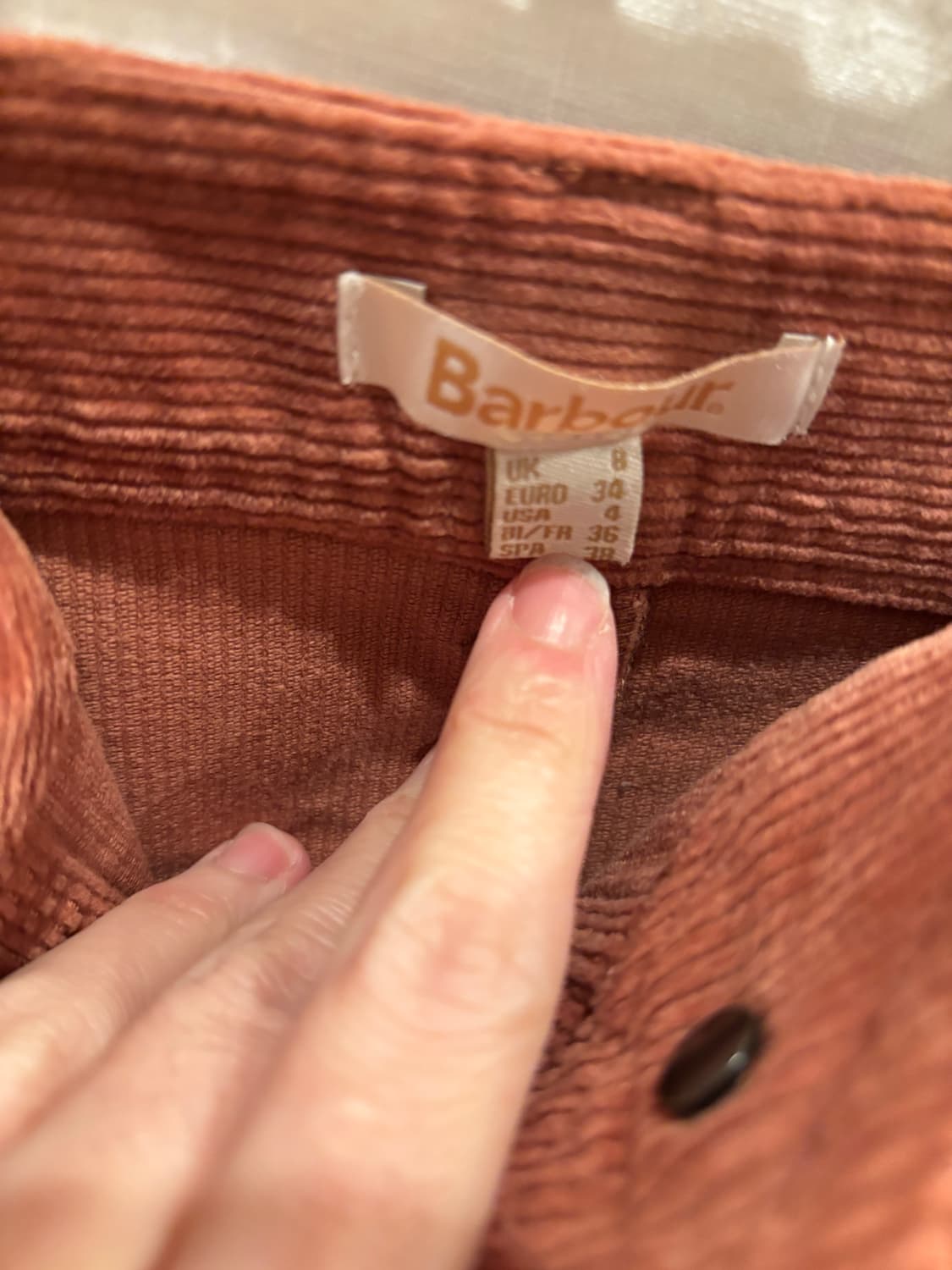 바버 레베카 코듀로이 스커트 상품이미지2