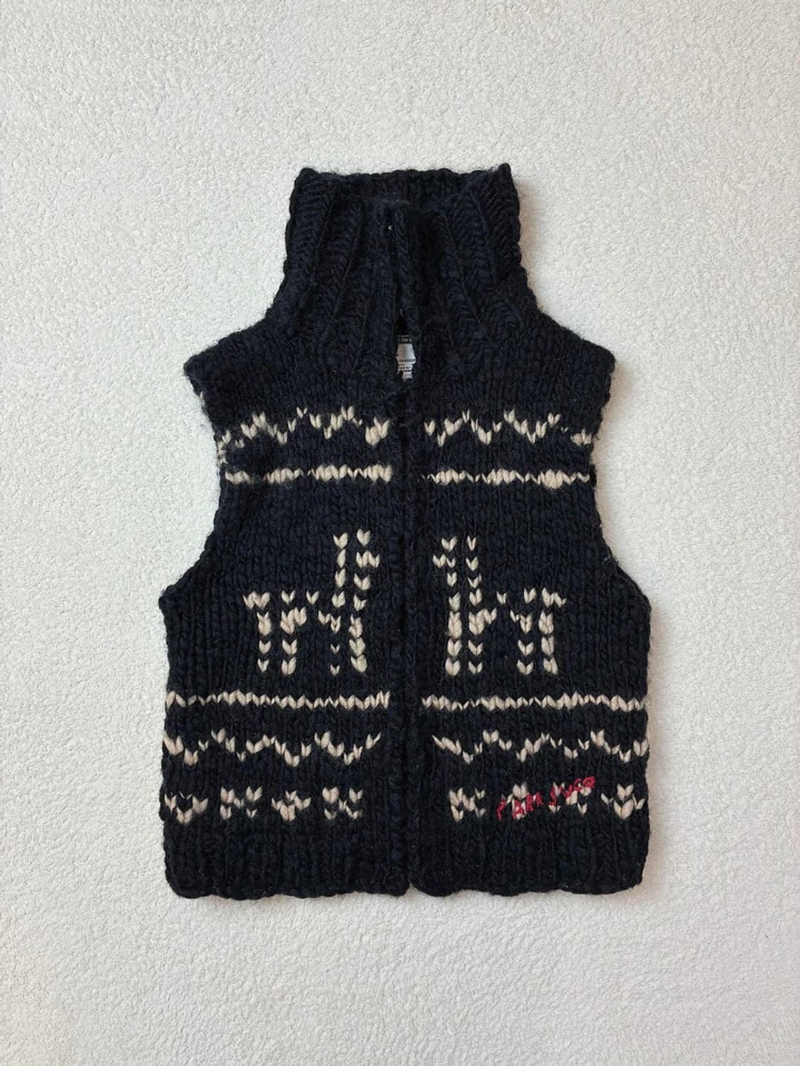 파라수코 00's 캐나다 헤비울 니트 조끼 PN5738    상품이미지1