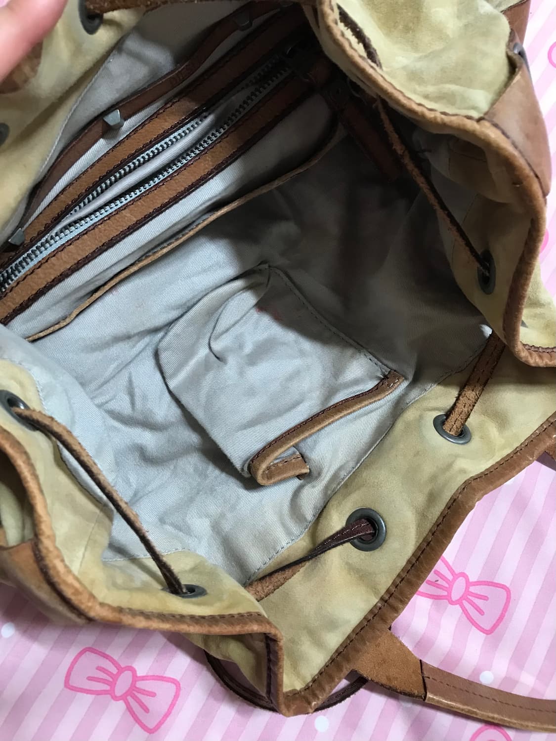디젤 스웨이드 리얼 레더 토트백 빅백 상품이미지10