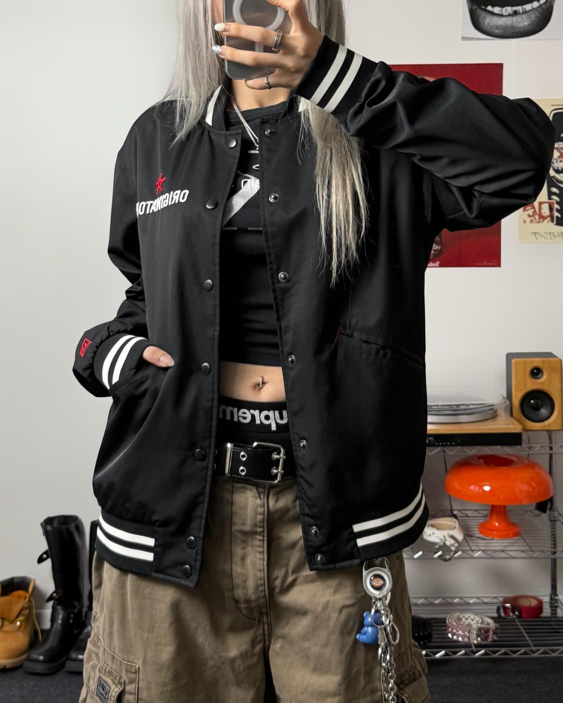 뉴에라 스타 로고 스타디움 블랙 자켓 상품이미지1