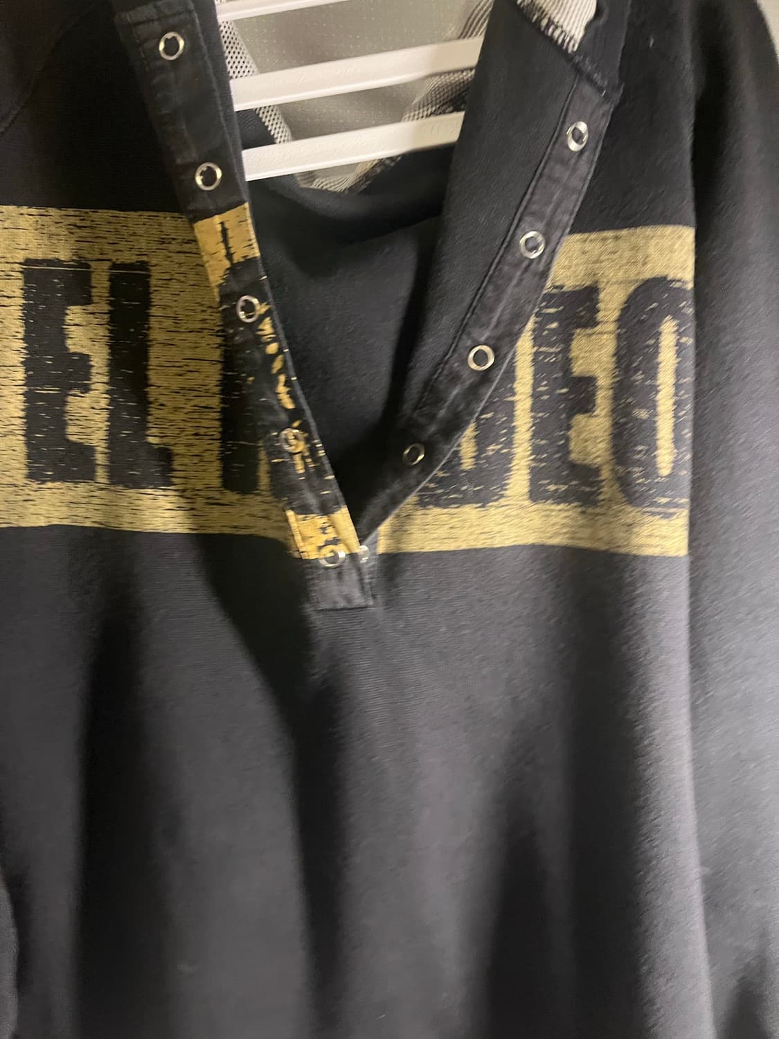 00s 프린팅 빈티지 펑크 버튼 후드티 딱붙티 핀터깔오네갸루나나갈베메클 상품이미지2