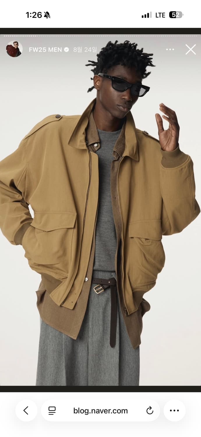 렉토 빈티지 프레스드 크리즈 점퍼 올리브 2사이즈 상품이미지1