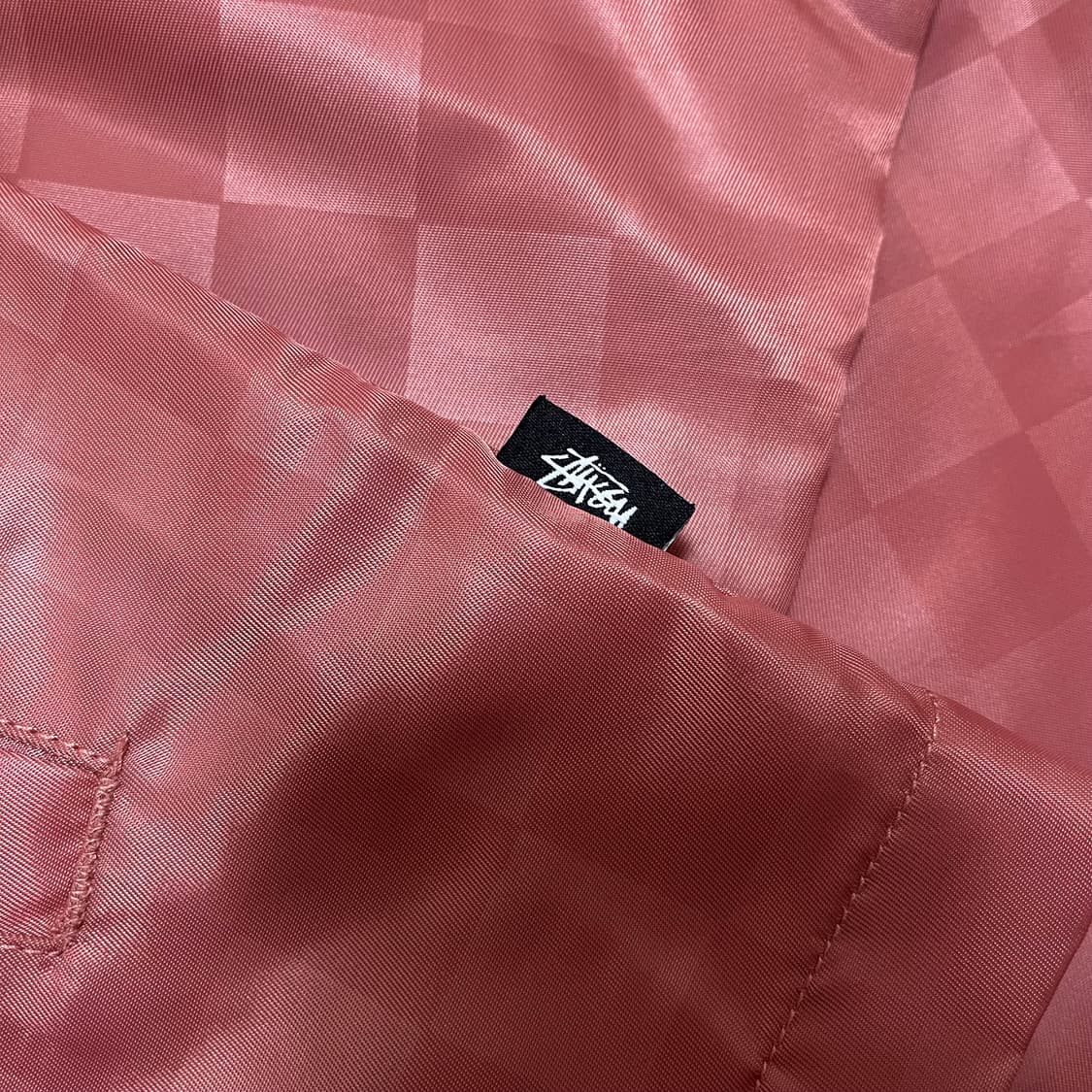 스투시 Stussy 체커보드 사틴 코치 자켓 M(95) 상품이미지5