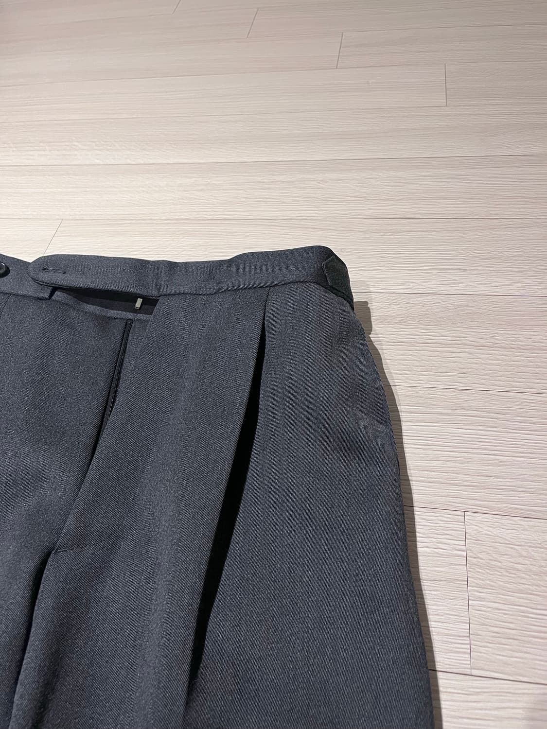 클래식마켓 원플리츠 코버트울 트라우저 다크그레이 48-50사이즈 상품이미지2