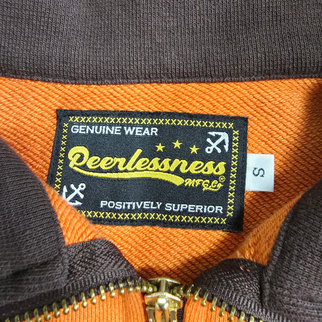 (S)PEERLESSNESS 와이어트 쿼터 풀오버 맨투맨 오렌지 상품이미지4