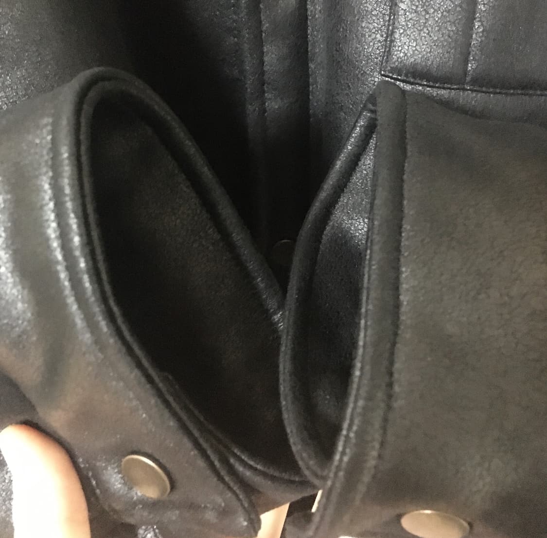 자라 더블 페이스드 오버셔츠 블랙 판매합니다 상품이미지5