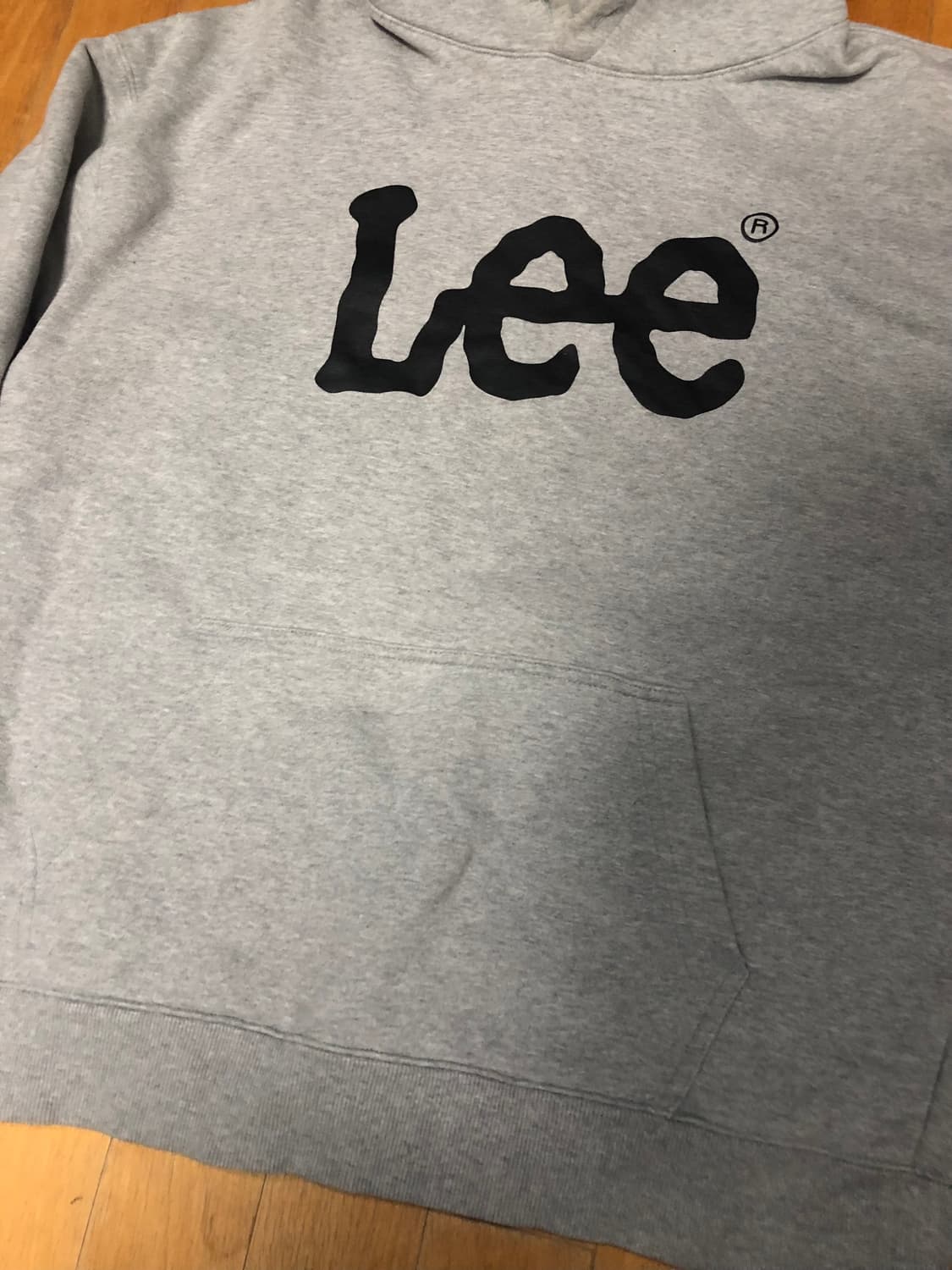 LEE 리 후드티 로고 그레이 후디 M 상품이미지3
