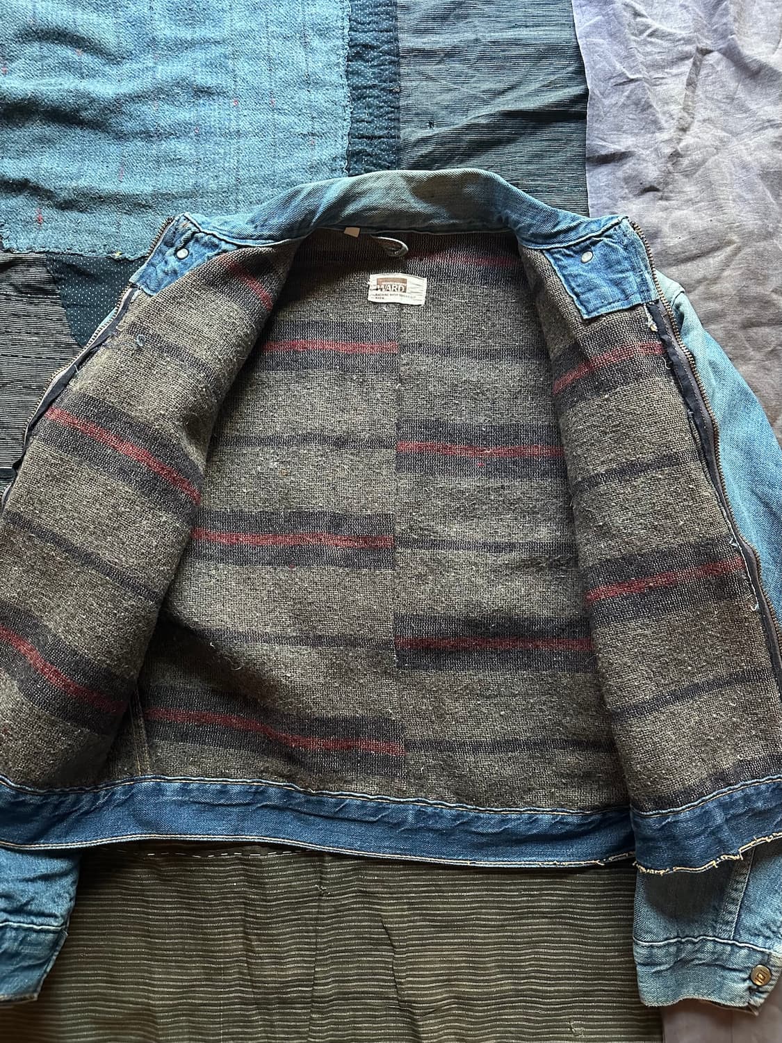 60s 70s USA 빈티지 몽고메리 워드 101 데님 트러커 자켓 상품이미지8