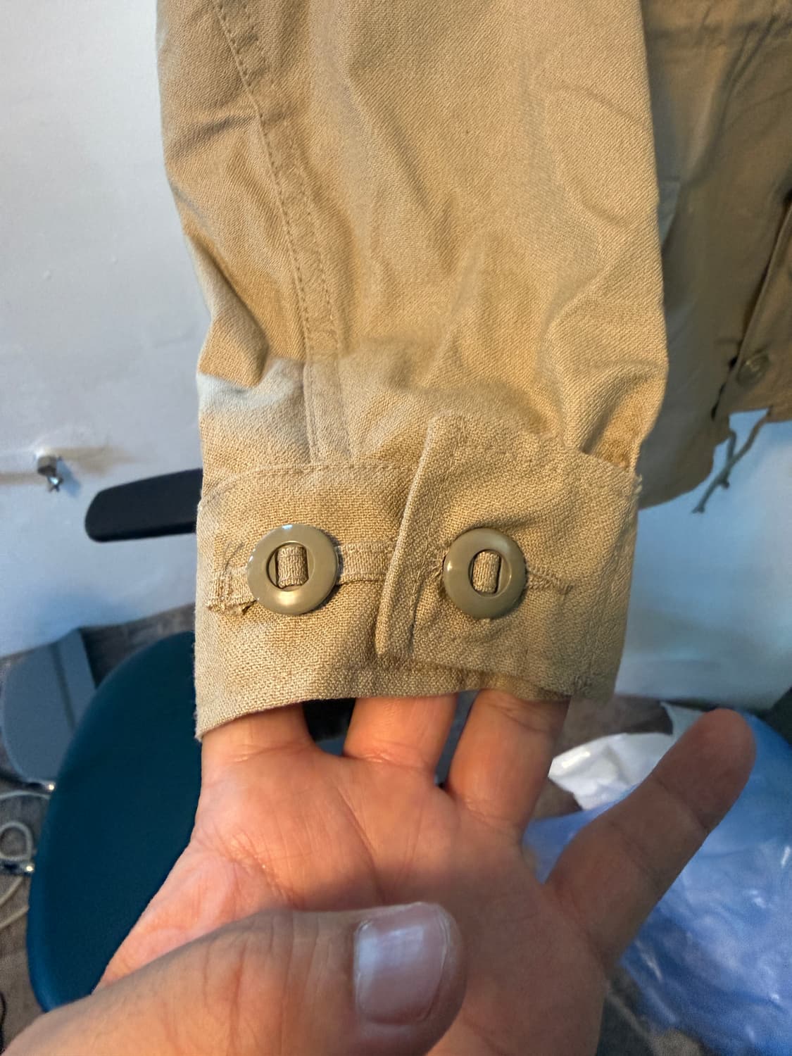 [데드스탁] 90s 캐나다군 베이지 컴뱃 자켓 XL 상품이미지4