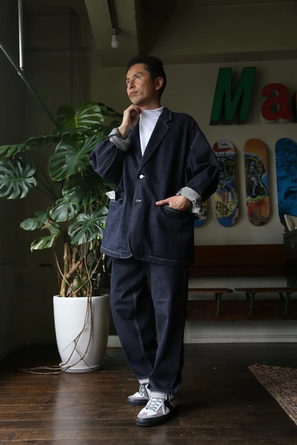 시오타 x 그라프페이퍼 데님 자켓 상품이미지2