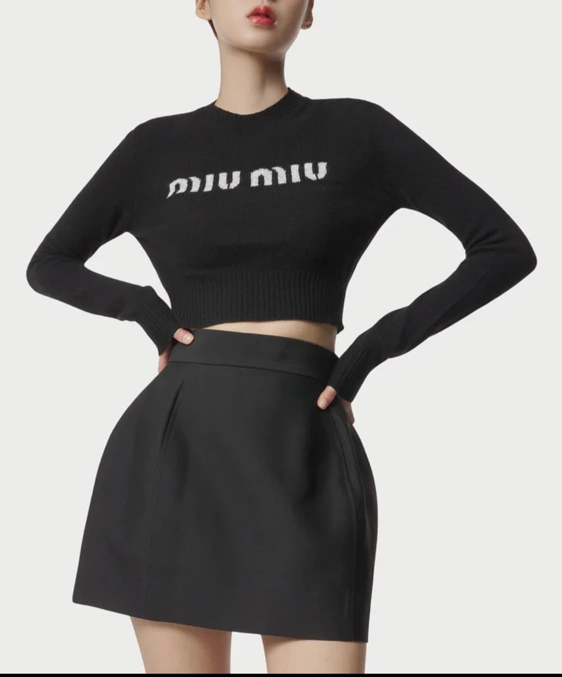 miumiu 미우미우 크롭 캐시미어 +울 니트 38사이즈 상품이미지7