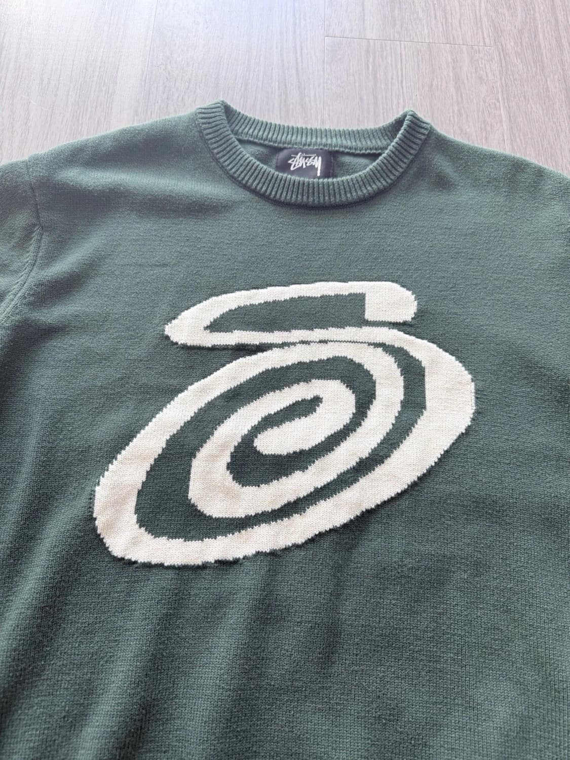 스투시 컬리 S 스웨터 그린 상품이미지2