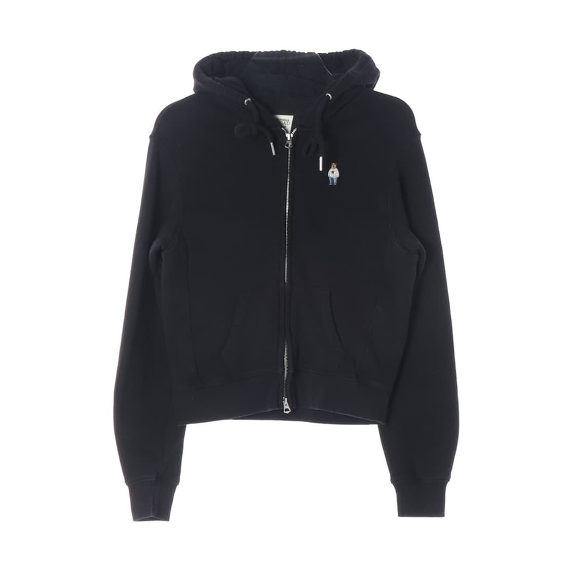 WHO.A.U 베어자수 크롭 후드집업 S 상품이미지1