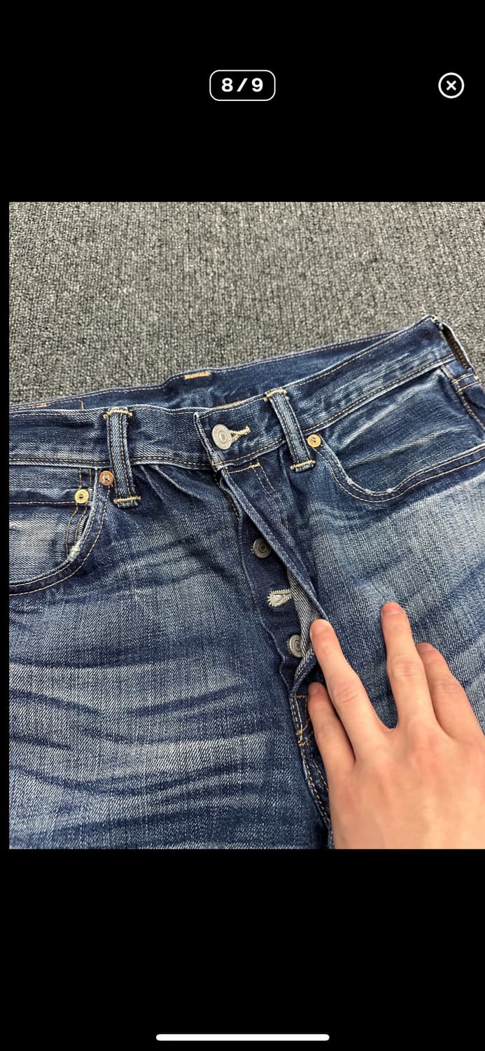 리바이스 501 빈티지 워싱 데님팬츠 슬림핏 상품이미지7