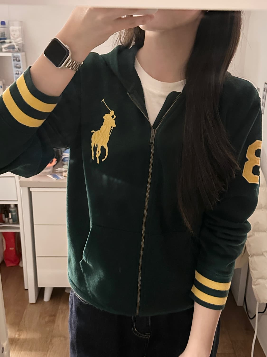 폴로 빅포니 후드집업 그린 S-M 상품이미지1