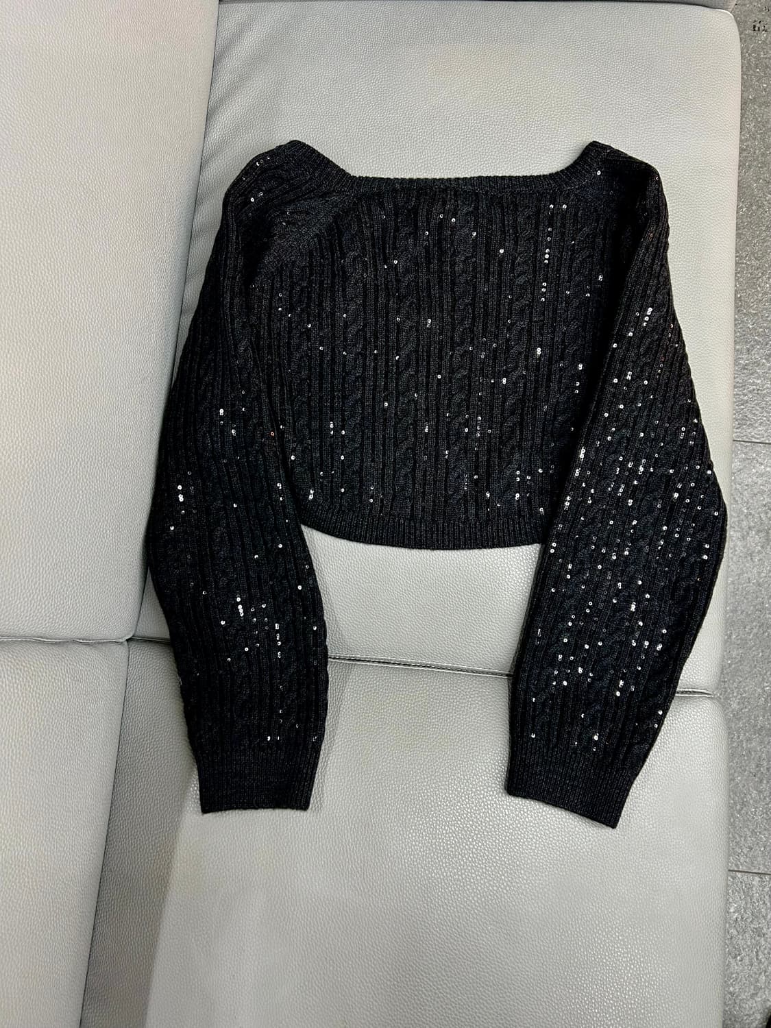 한섬 타임 딥그레이 울 크롭 가디건(Free) 상품이미지6